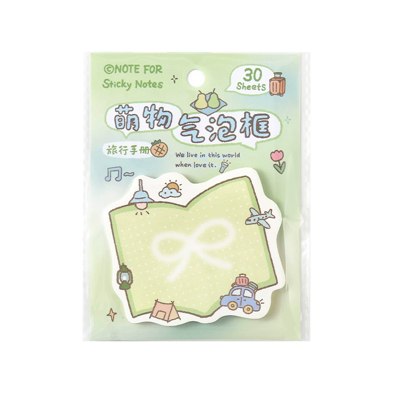 Заметка для пост-ит заметки Cute Bubble Frame Korean Graffiti Border Handbook Base Decoration Message Memo Paper