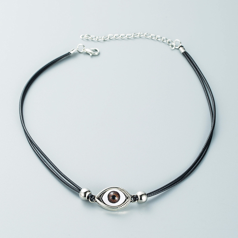 European And American New Creative Alloy Devil Eye Necklace Female Simple Necklace Wholesale display picture 2