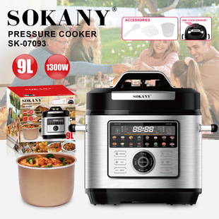 Hot Sokany07093 Pressure Cooker Household 9L Metal Touch Screen Intelligent Rice Cooker Electric Pressure Cooker