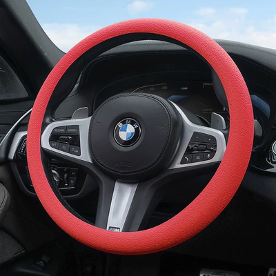 Steering wheel cover and Light Silicone Cover Car - red-anti-slip-and-anti-sweatuniversal-for-cars-default-item
