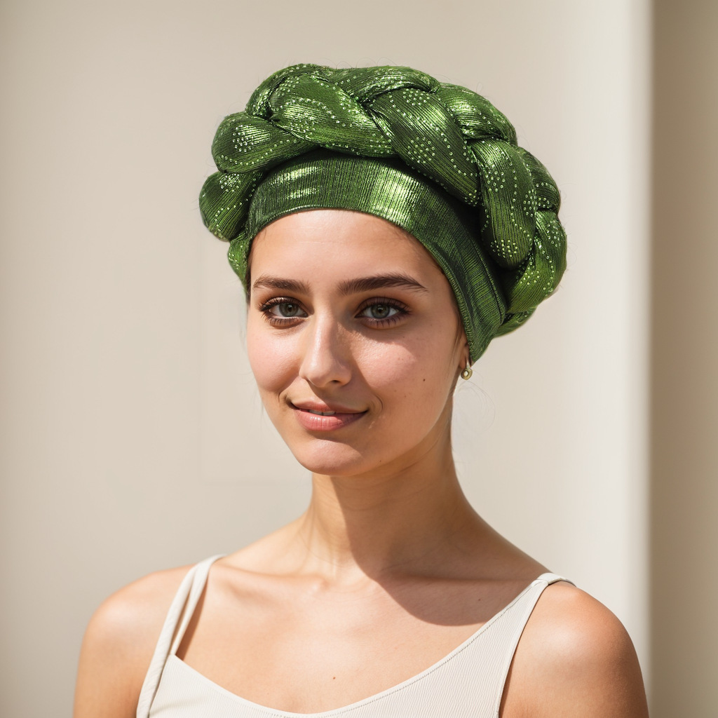 Turban hijab musulmano alla moda con treccia e strass_voghion.com