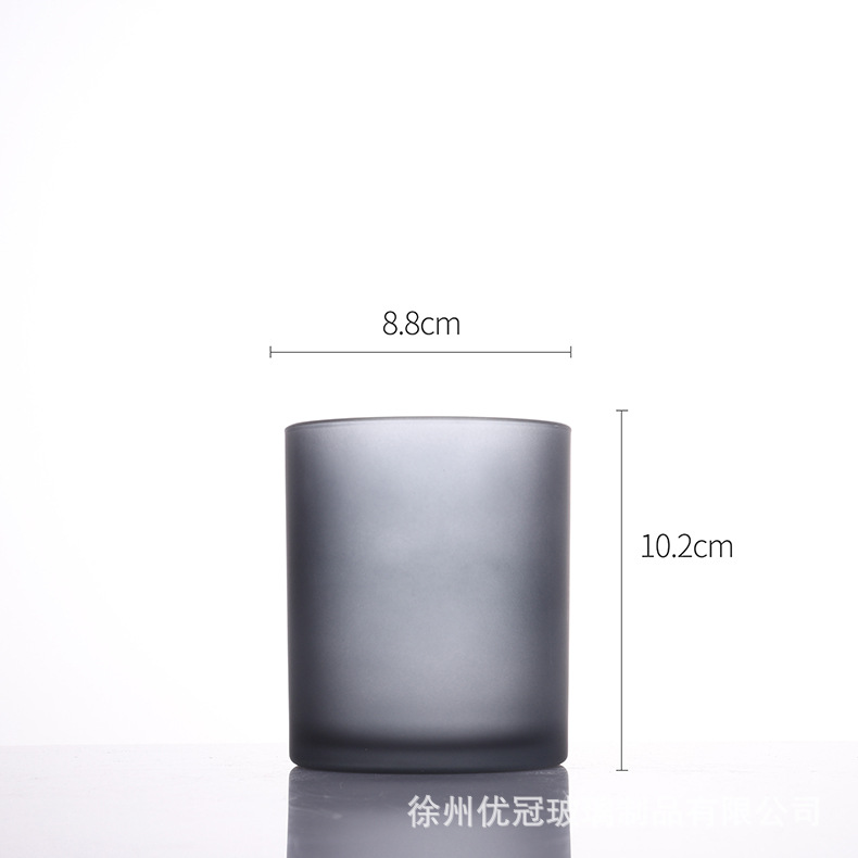 Aromaterapia colorido vela taza al por mayor helado redondo frasco de vidrio con tapa decoración del hogar candelabro adornos