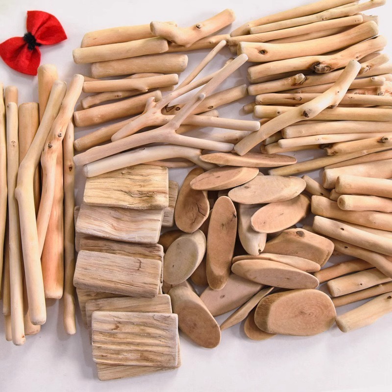 Kindergarten Handmade Driftwood Dry Branches Environmental Creation Material Area Corner Decoration Wood Home Retro Arrangement Strip Wood