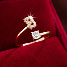 TEMU�羳���N26��Ӣ����ĸ΢��ʯ�r��Ůʿ��ָ �~�14K�_����Ȧ