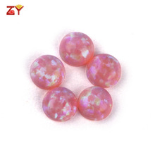 人造澳宝裸石原料合成欧泊 圆形平底凸面火澳宝2mm-10mm批发