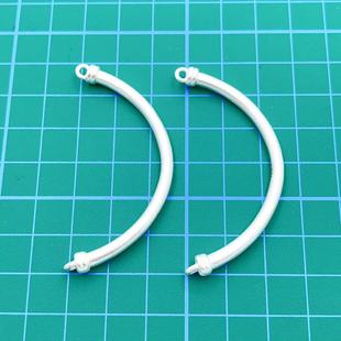 Pure Silver 999 glossy elbow half bracelet 3D hard silver bracelet elbow beads diy handmade braided rope bracelet accessories