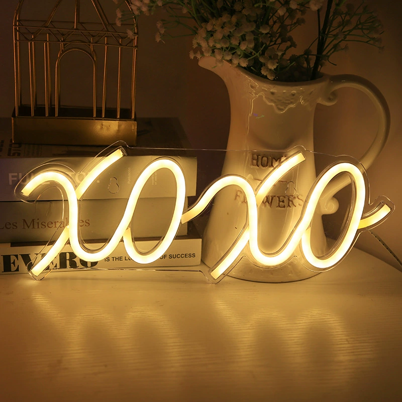 LED neon sign acrylic back panel, USB 5V‑1A with switch, decorative wall night light (various designs)