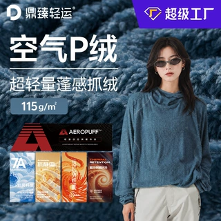 工厂定制空气p绒115g户外运动p棉抓绒布料徒步轻量化保暖秋冬面料
