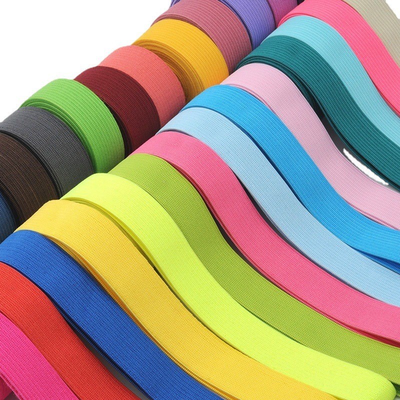 168 color 22mm poliéster color ganchillo bordes bordes elásticos de punto 7 puntos gancho borde elástico accesorios de ropa bolsa