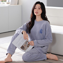 秋冬海岛绒新款睡衣女加绒冬季保暖高档加大码珊瑚绒可外穿家居服