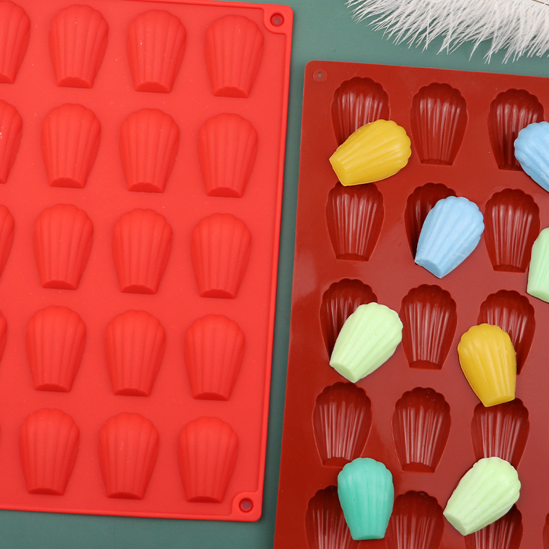 糖堡 德国玛德琳模 贝壳蛋糕烤盘 硅胶 20连贝壳模 火漆蜡立模具