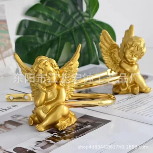 2 sets of cute French Angel curtain hooks home gold decorative curtains resin Angel