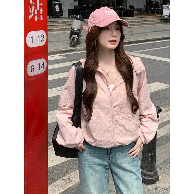 Новая спортивная тканая солнцезащитная одежда для мужчин и женщин на открытом воздухе, весенне-летняя тонкая быстросохнущая солнцезащитная одежда с защитой от ультрафиолета, куртка с капюшоном