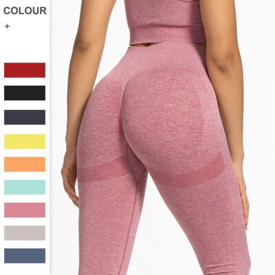 亚马逊欧美跨境新款运动健身提臀修身吸汗AB纱锦纶套装瑜伽裤|ru