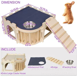 仓鼠窝、笼;鸟笼;木质工艺品