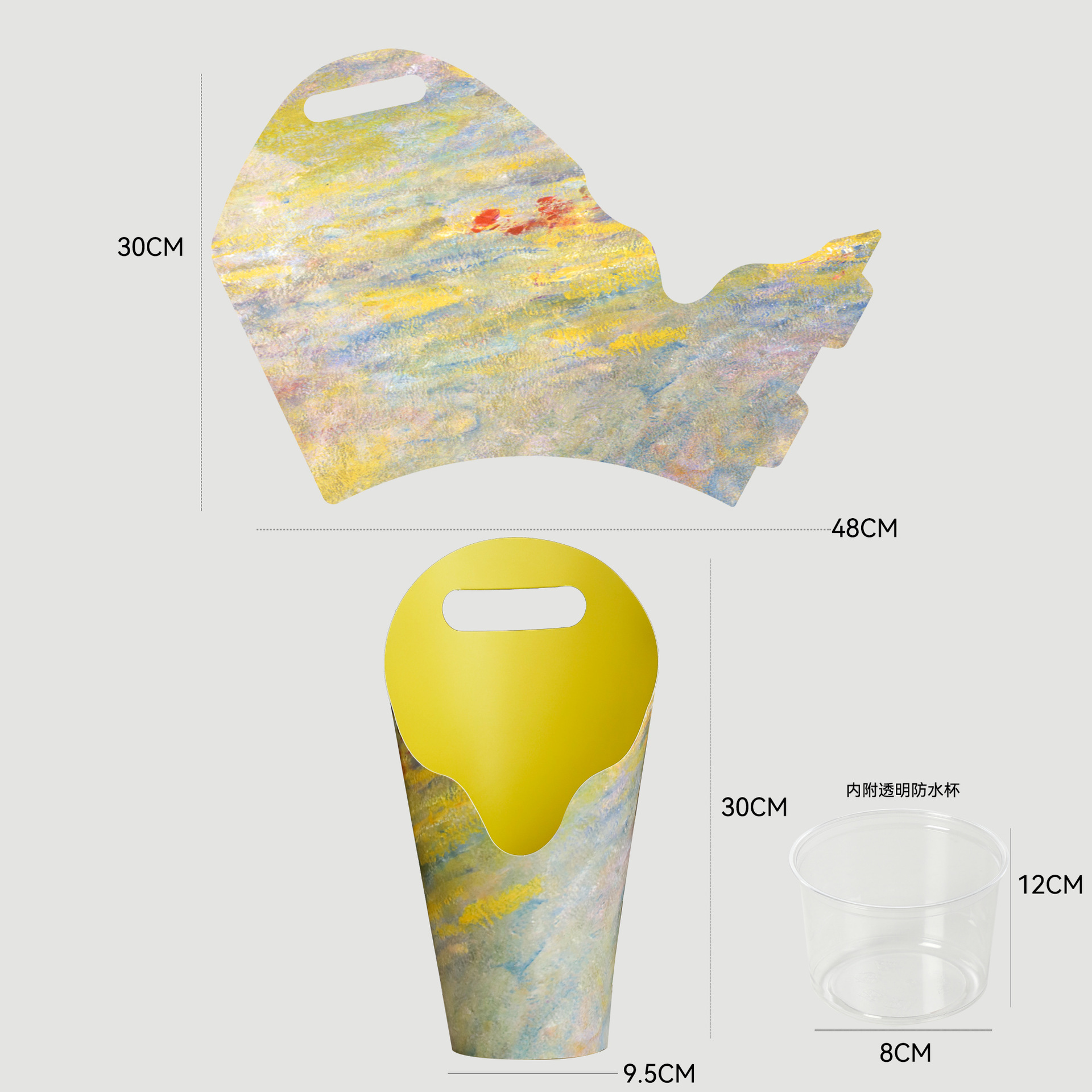 Nuevos productos de siete colores de cordier redondo creativo caja de embalaje floral caja de embalaje floral hecha a mano diy florista caja de embalaje floral