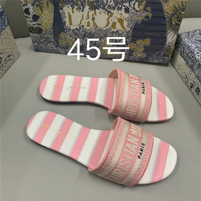 外贸D家拖鞋女经典款提花刺绣夏季沙滩外穿一字型女式拖鞋出货快|undefined