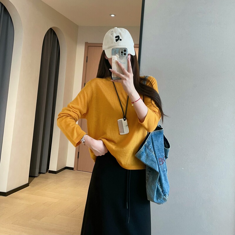 Comfortable, soft, delicate, fluffy, and cozy round-neck solid color long-sleeve knit sweater for women, 2026 new autumn model H082202 Comfortable, soft, delicate, fluffy, and cozy round-neck solid color long-sleeve knit sweater for women, 2026 new autumn model H082202
