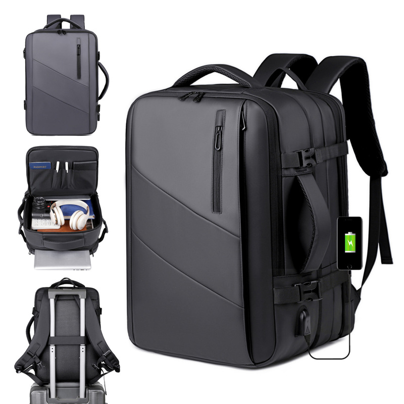Backpack Men's Business Backpack Expatable Large Capacity Travel Luggage Bag 16.1 Inch Laptop Bag