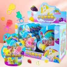 儿童小马猜拳趣味小马宝莉女孩玩具套装水果味糖儿童玩具糖果批发