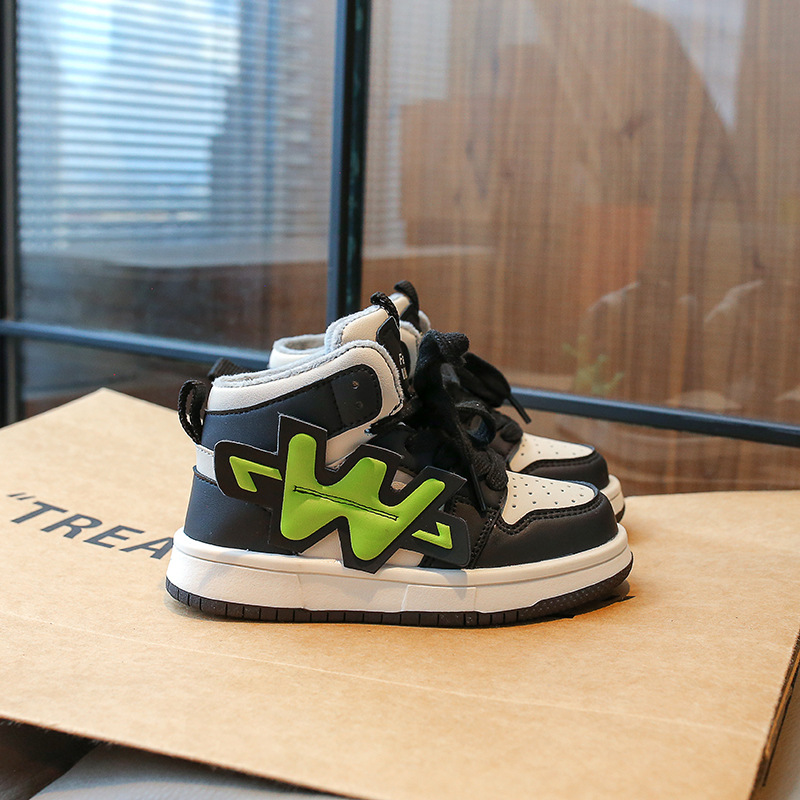 2024 Winter Kinder Board Big Zunge High Top Sport Männer Frauen Samt und Baumwolle warm, modische Lauf_voghion.com