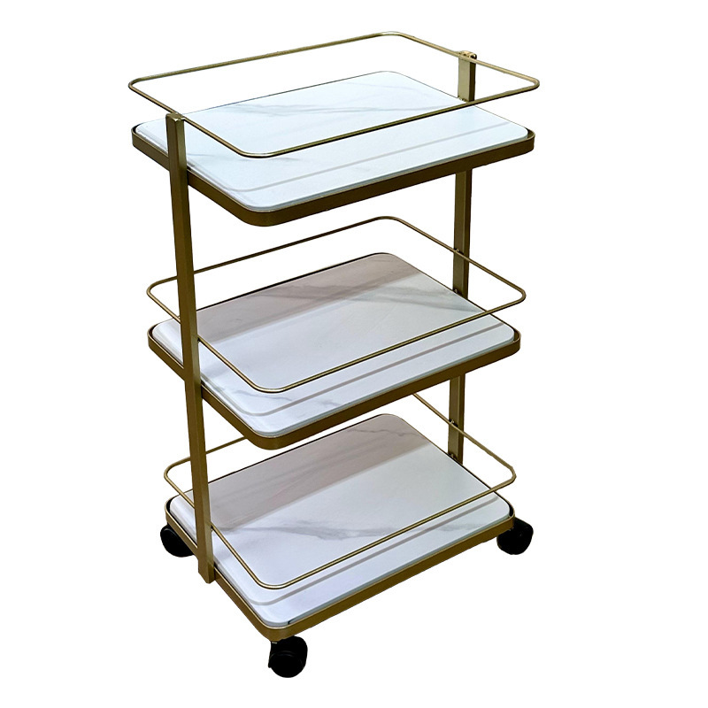 Estante de almacenamiento multicapa de piso de carro pequeño móvil para almacenar hardware de acabado y almacenamiento de paneles de mármol con ruedas