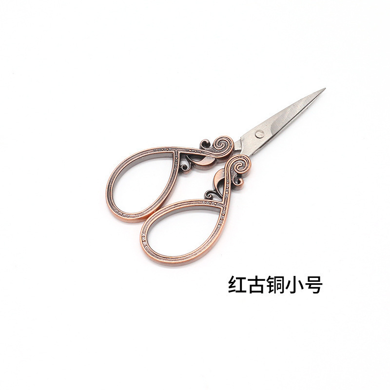 Gota de agua de amor Tijeras pequeñas hechas a mano clásicas europeas Tijeras de corte pequeñas grandes de estilo europeo Spot al por mayor