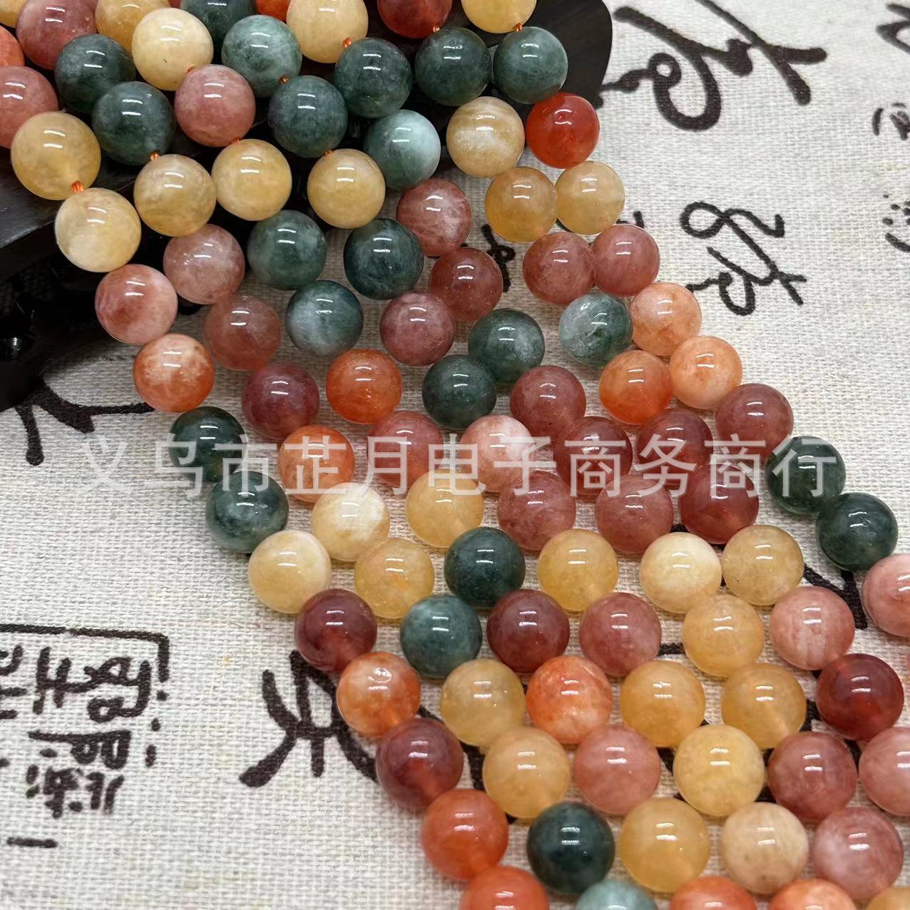 廠家直供 優化福祿壽水晶 diy飾品配件紅兔毛珠子半成品手鍊串珠