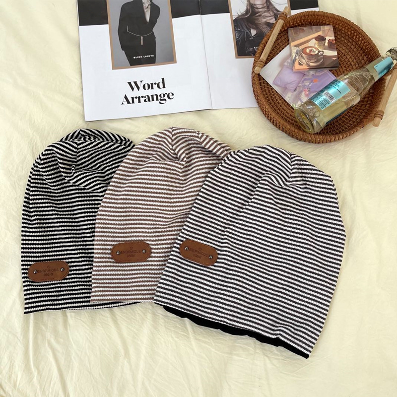 Unisex Strassenmode Streifen Ohne Dach Beanie-mütze display picture 1