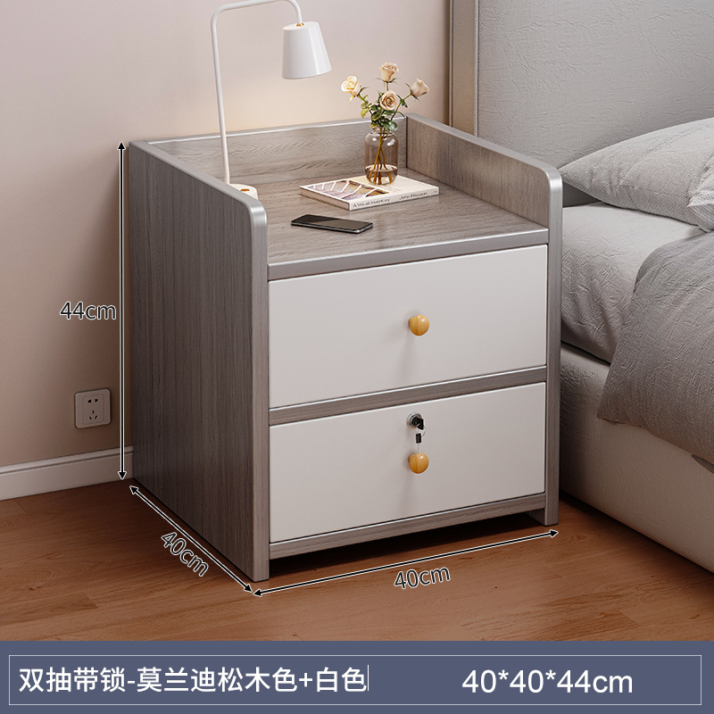 Mini meseta de cabezal de cama dormitorio doméstico 2025 estante de almacenamiento de alquiler pequeño gabinete de cabezal de cama simple