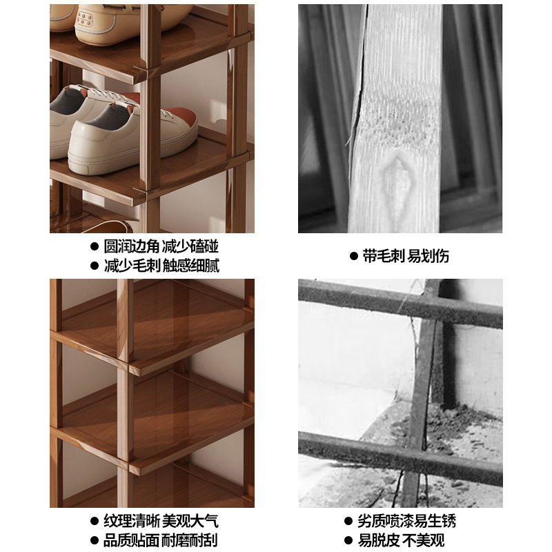 Estante simple de zapatos doméstico económico interior piso estrecho puerta de dormitorio pequeño ahorrar espacio para almacenar estante de almacenamiento de zapatos armario