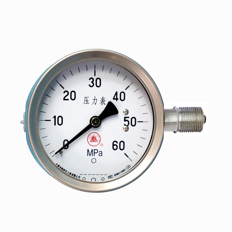 不锈钢压力表Y-100B-Z真空耐震负压表雪浪仪器仪表无锡特种