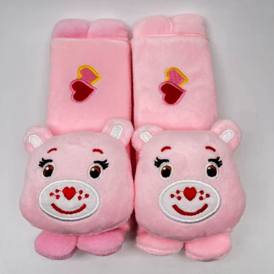 Plush Doll Head Protective — Seat belt shoulder pad - pink-bear-207cm