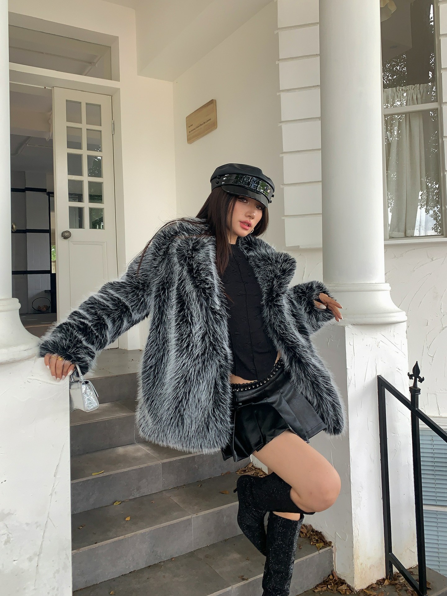 Women's Clothing New autumn and winter   fur coat women's lapel medium and long fur coat loose casual thick plush coat_voghion.com