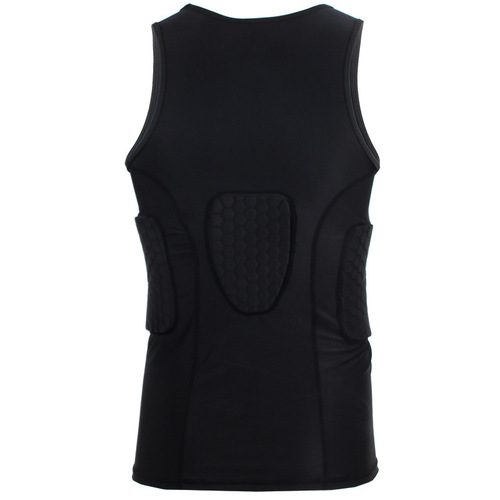 Wholesale cross-border anti-collision vest, anti-fall football tight-fitting sports protective gear, sleeveless shoulder pads, waist pads, jersey, basketball uniforms