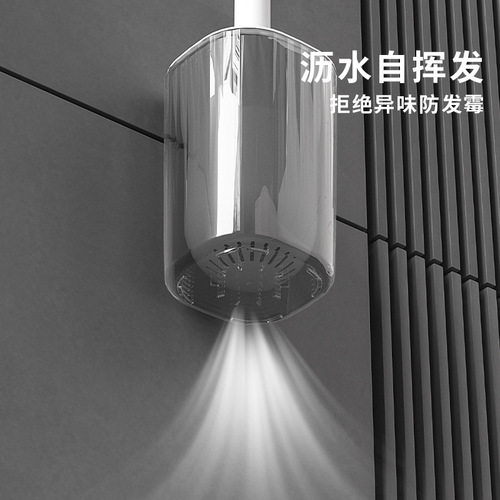 Long-handled toilet brush, no dead ends, household wall-mounted toilet toilet, toilet pit cleaning toilet set artifact