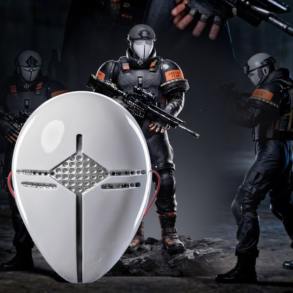 Máscaras del carcelero Cos Gheros máscaras Cos Delta modelo Delta Cosplay máscaras película blanca image 1