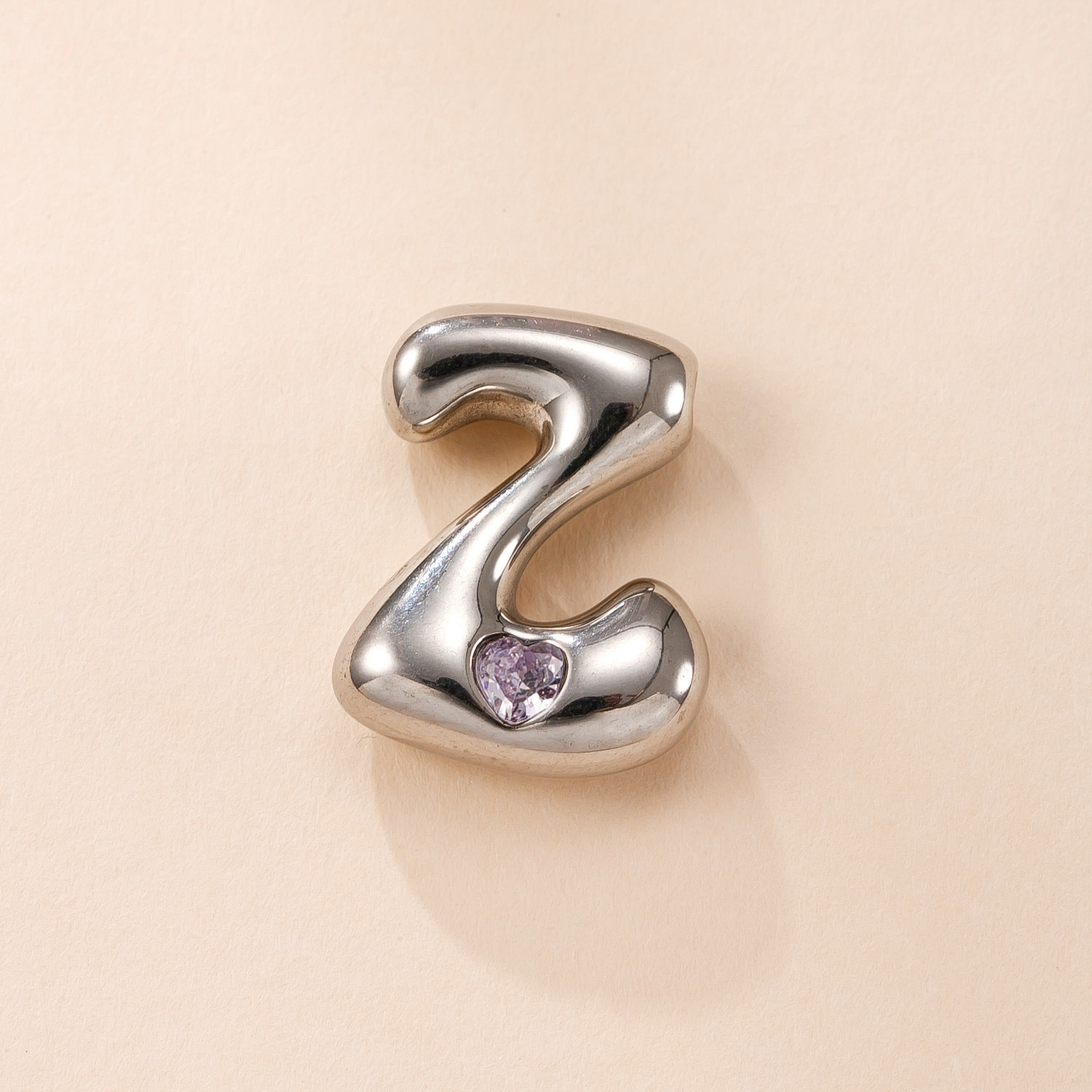 Colgante único transfronterizo de joyería de acero inoxidable fundición con incrustaciones de diamantes de color 26 letras accesorios de collar moda simple pulsera briy