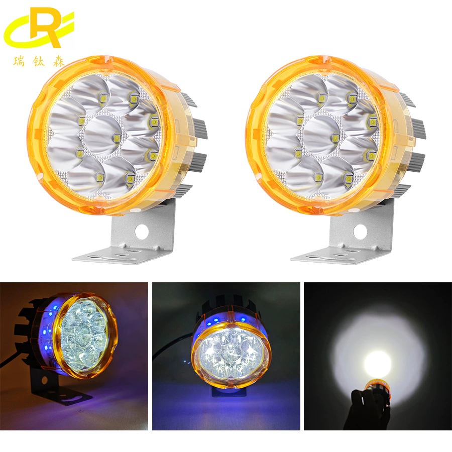Кросс-бордерные новые фантомные мотоциклетные дневные ходовые огни, фары, электромобильные круглые модифицированные внешние боковые фонари, дополнительные фары