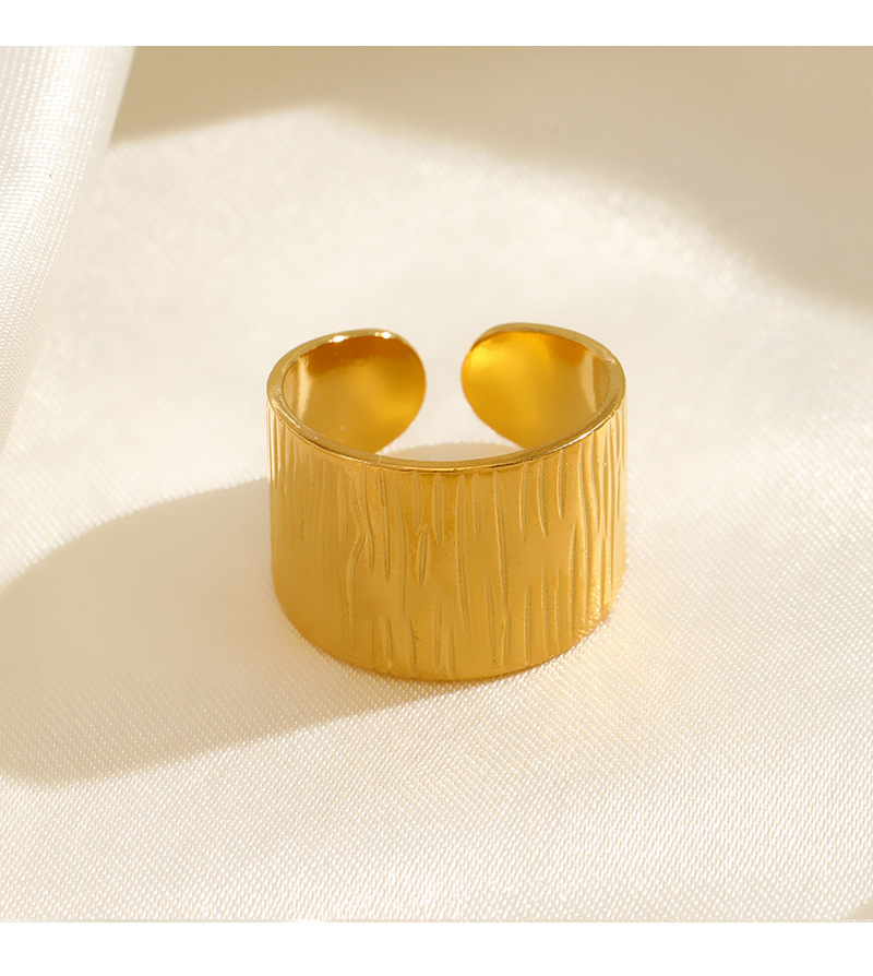 Open Ring Classification Adjustable Ring Size 1 Piece Quantity PVD Coated 18K Gold Plated Geometric 304 Stainless Steel Modern Style Waterproof Non Tarnish Open Ring