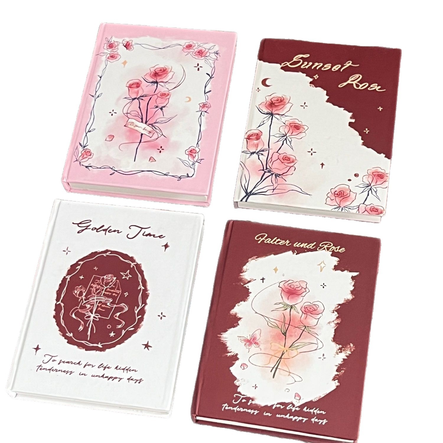 Cuaderno de alto valor retrógrado rosa A7 páginas de color cubierta dura para estudiantes cuaderno de bolsillo portátil barato especial