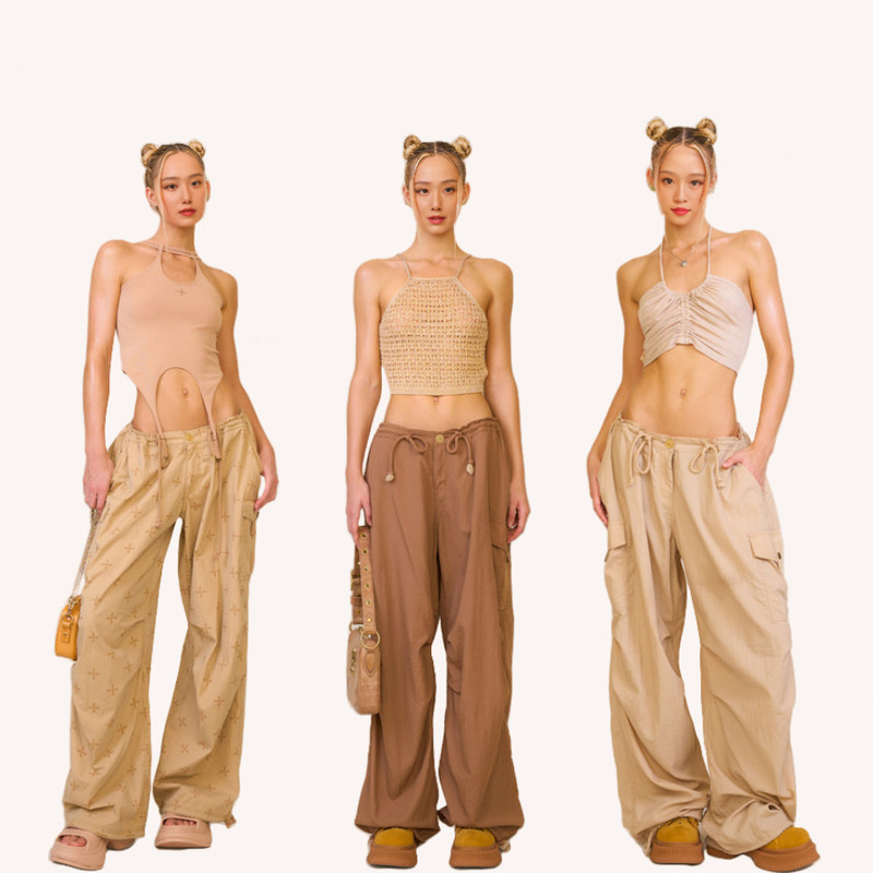 Smfk Temple Garden Hunting Paratrooper Pants Loose Adjustable Cargo Pants