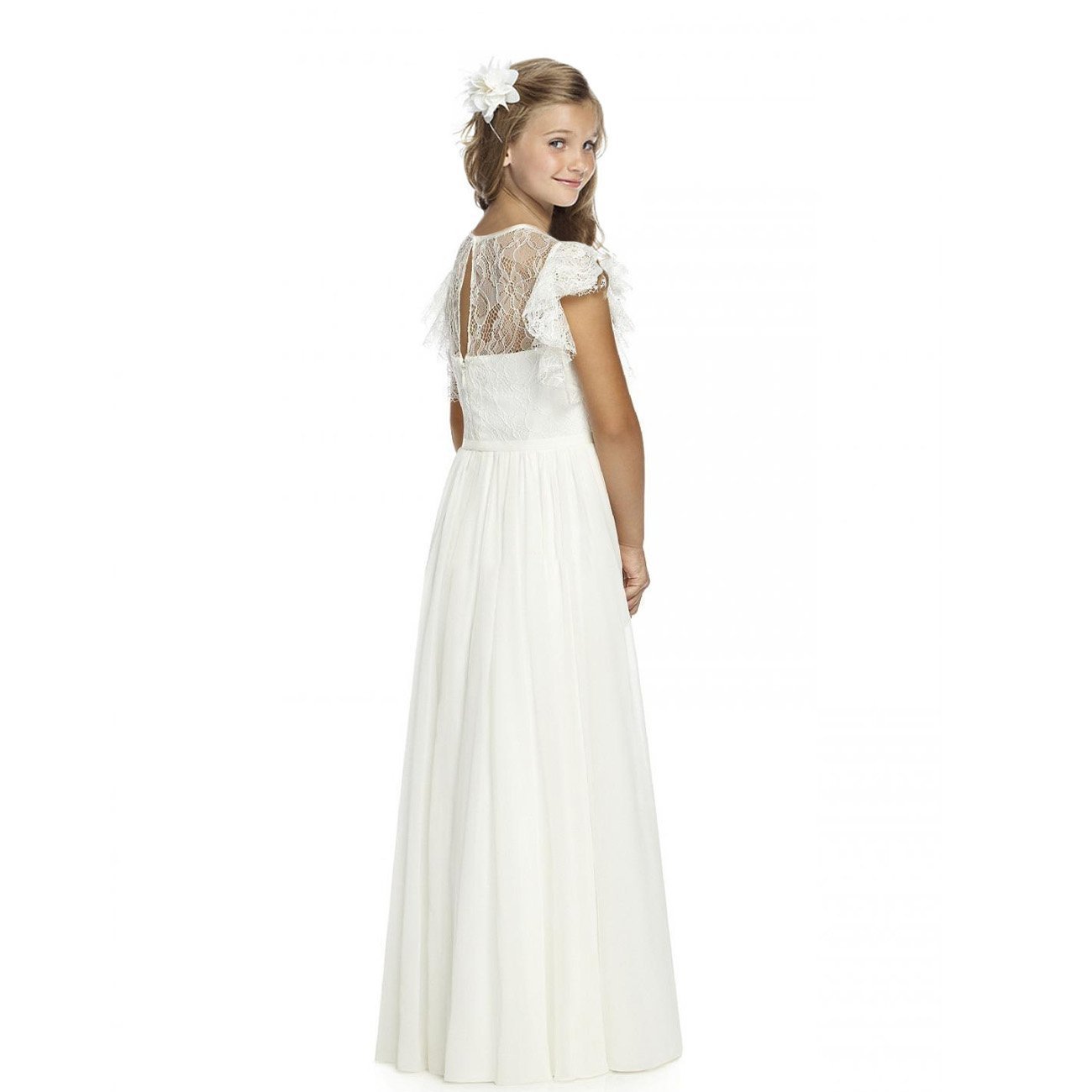 Comercio exterior transfronterizo europeo y americano de ropa infantil, vestidos de boda para niños, vestido largo de princesa de gasa para niña de las flores de Amazon para cumpleaños y actuaciones.