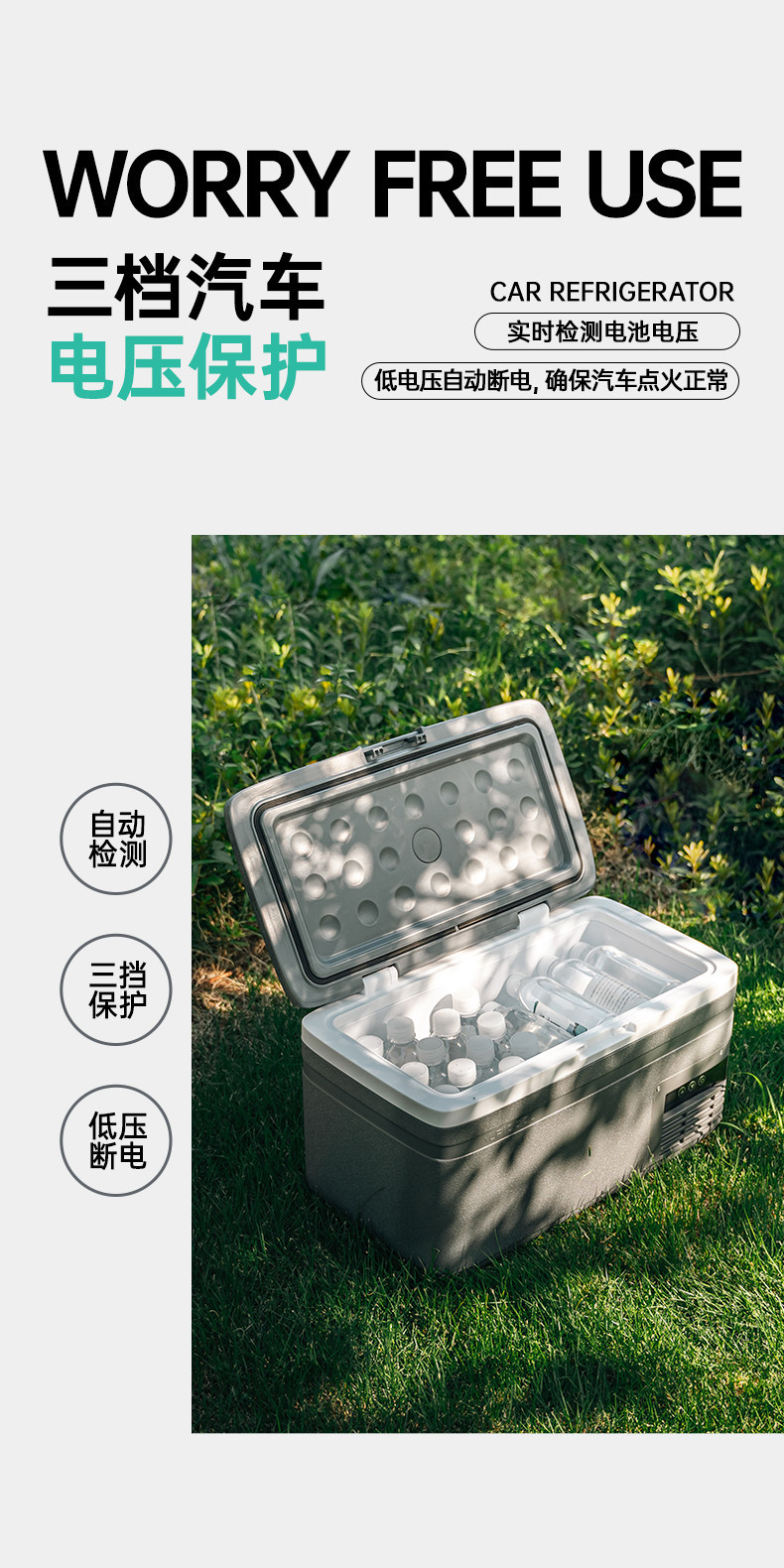 2025 New Model Ice Tiger Car Refrigerator, Compression Cooling, Dual-Use for Refrigeration and Freezing, Portable Mobile Dormitory Mini Fridge