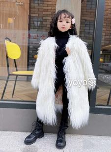2022 Winter New girls' fur coat imitation tan wool Internet celebrity style thickened long top special offer all-match fashion style
