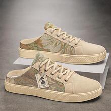 Q 33403 Slip on canvas men's mules һ�ŵ��޺����������