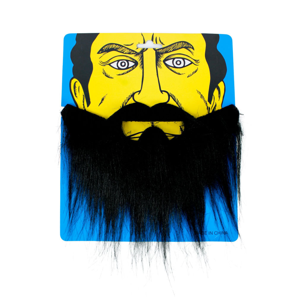 Accesorios de barba falsa de Halloween, suministros para fiestas, disfraces, simulación, barba falsa negra, barba de ocho caracteres