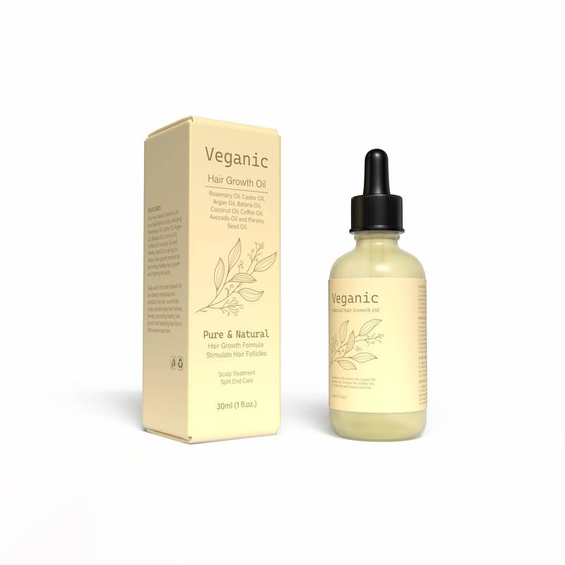跨境全英文Veganic hair oil护发精油柔顺修护改善毛躁头发精油|undefined