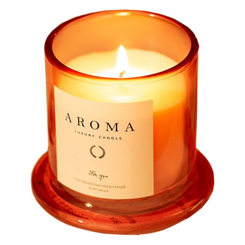 Aromaterapia vela creativa campana de oro tarro taza vidrio planta aceite esencial hecho a mano cera soja regalo fragancia fábrica