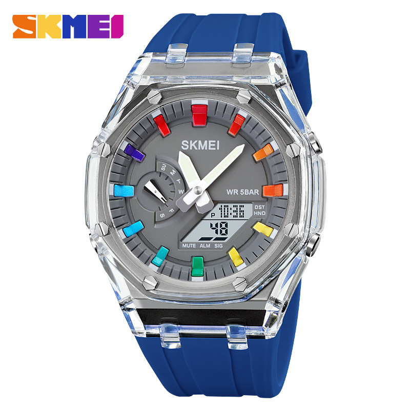 Mommy Reloj electrónico transfronterizo Multifuncional Luminoso impermeable Reloj para estudiantes Deportes al aire libre Cool Reloj electrónico para hombres